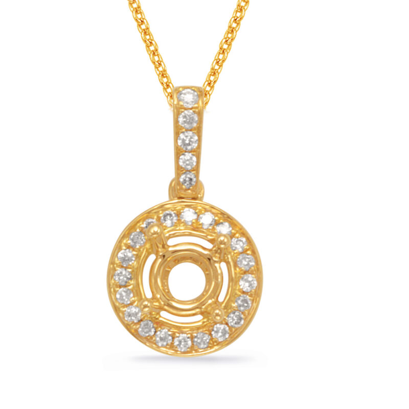 Diamond Pendant For 1.25ct Round Stone