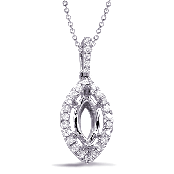 Diamond Pendant For 6x3mm Marquise Cente