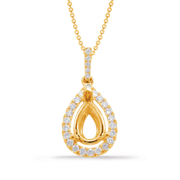 Diamond Pendant For 8x5mm Pear Center