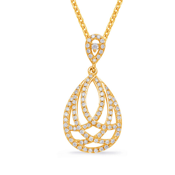 Yellow Gold Diamond Pendant