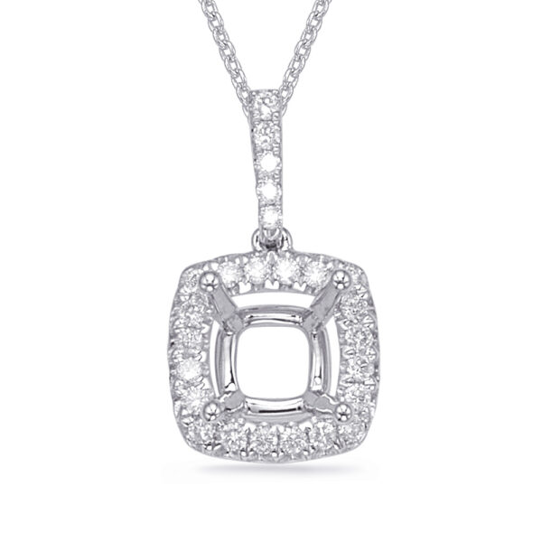 Diamond Pendant For 5.2mm Cushion