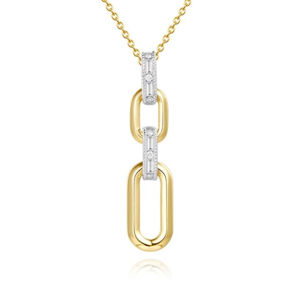 Yellow & White Gold Diamond Pendant