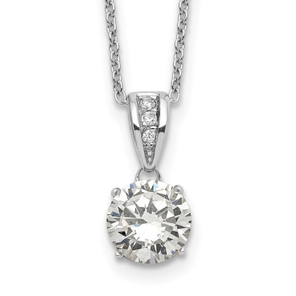 SS Cheryl M Rhod-pltd & Gold-plated XO Gallery 8mm CZ Necklace