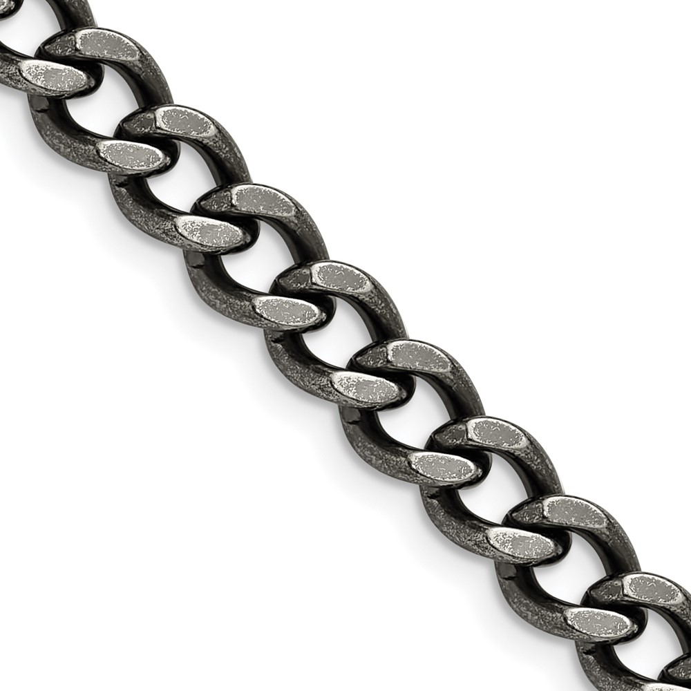 Stainless Steel Antiqued 6.7mm 20in Curb Chain