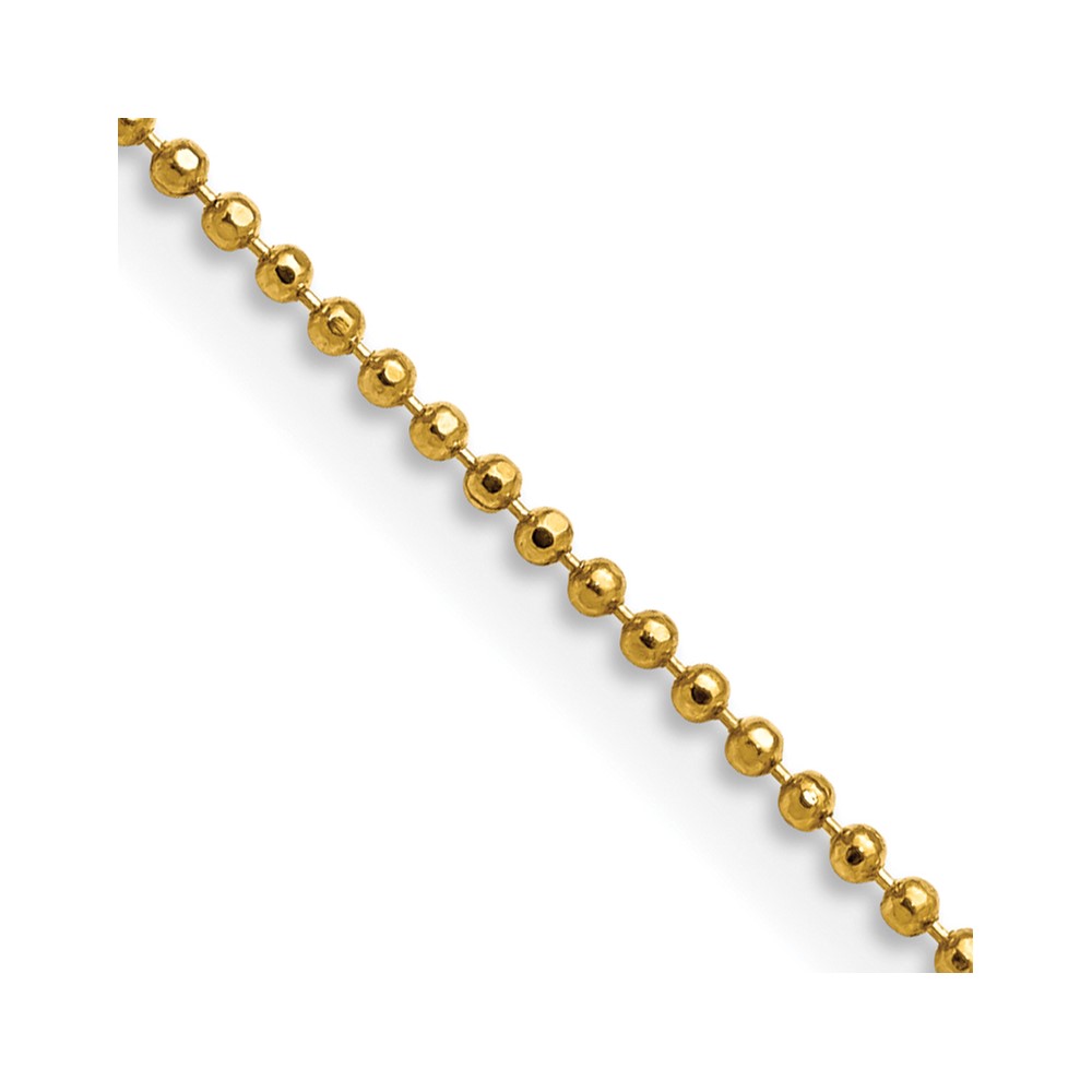 Yellow Rhodium over Brass 1.50mm Plated Ball Chain
