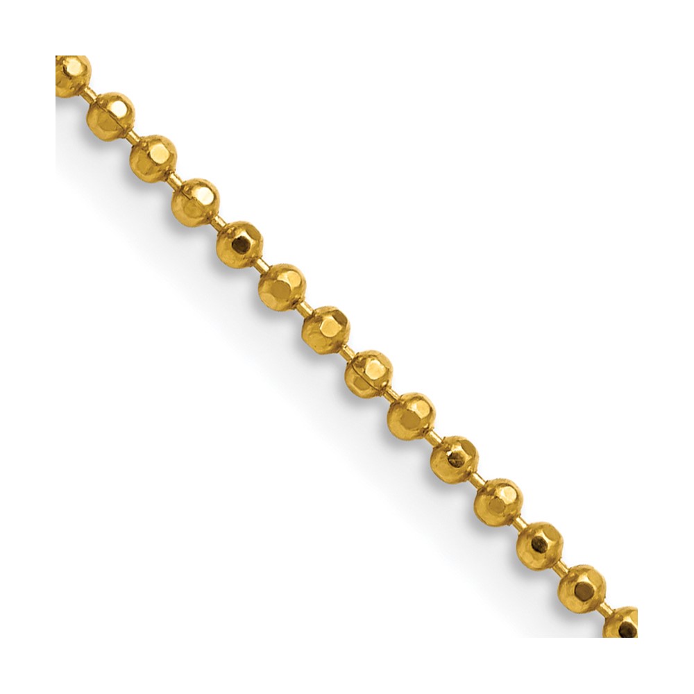 Yellow Rhodium over Brass 2.00mm Plated Ball Chain