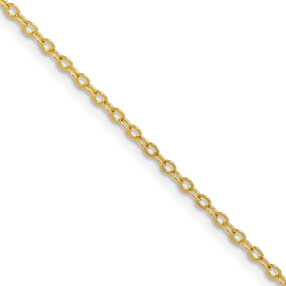 Yellow Rhodium over Brass 1.70mm Plated Rolo Chain