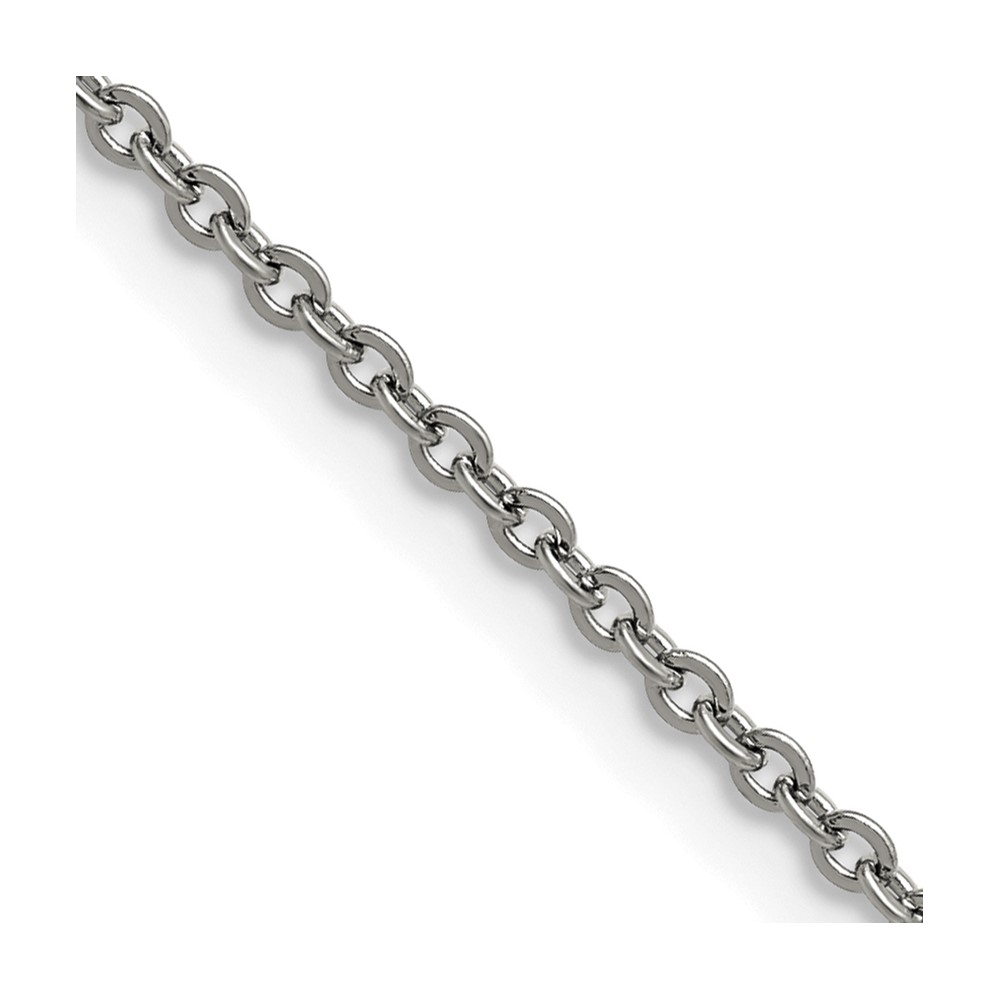 Stainless Steel Polished 2.3mm 16in Cable Chain