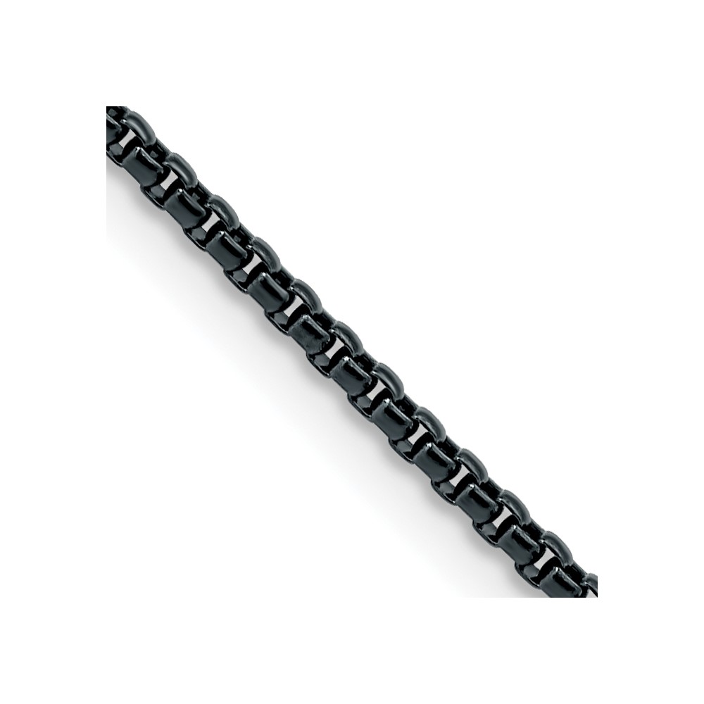 Stainless Steel Polished Blue/Grey IP-plated 2.5mm 18in Box Chain