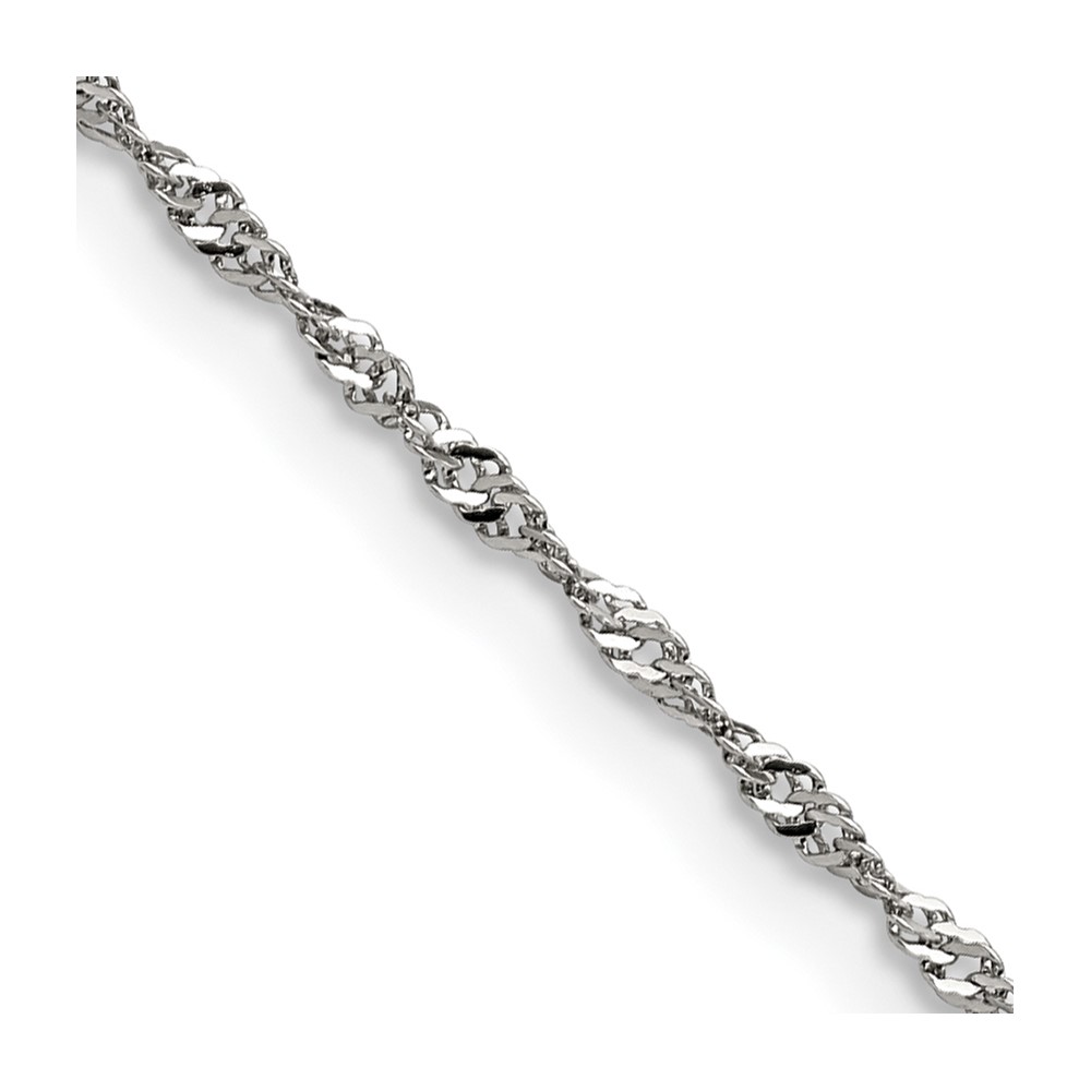 Stainless Steel Polished 2mm 18in Singapore Chain