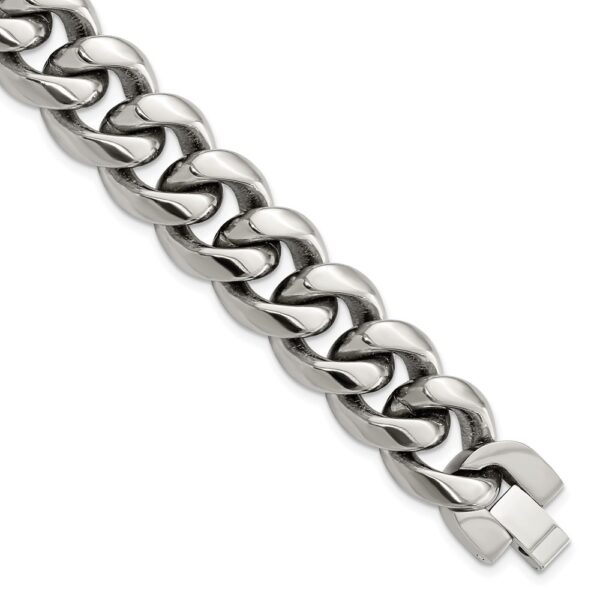 Titanium Polished 14.50mm Curb 8.5in Bracelet