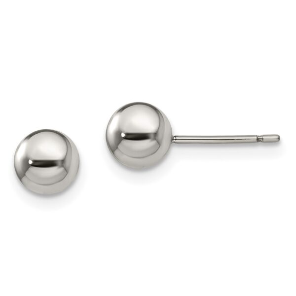 Titanium Polished 6mm Ball Post Earrings