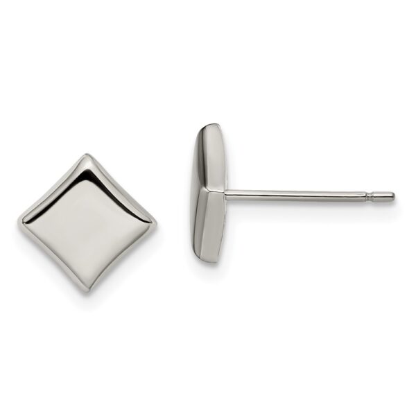 Titanium Polished 7mm Square Post Earrings