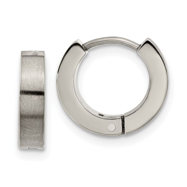Titanium Brushed 3.5mm Huggie Hoop Earrings