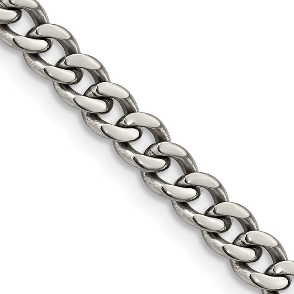 Titanium Polished 5.5mm 18in Curb Chain