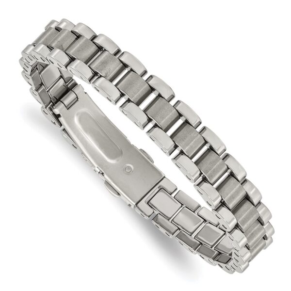 Tungsten Polished and Matte 8.5in Bracelet