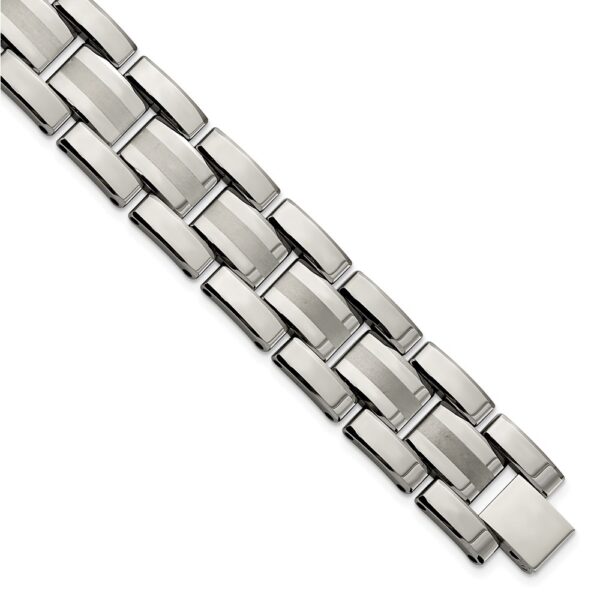 Tungsten Brushed and Polished 9in Bracelet