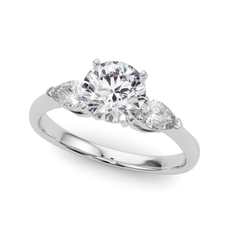 ENGAGEMENT RINGS 3 STONE PEAR