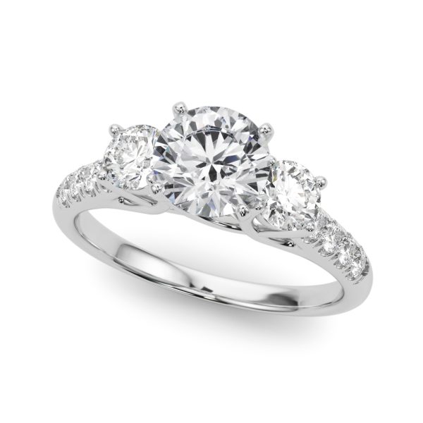 ENGAGEMENT RINGS 3 STONE ROUND