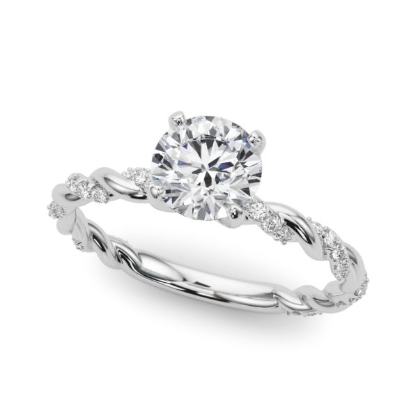 ENGAGEMENT RING WITH TWISTED  SHANK