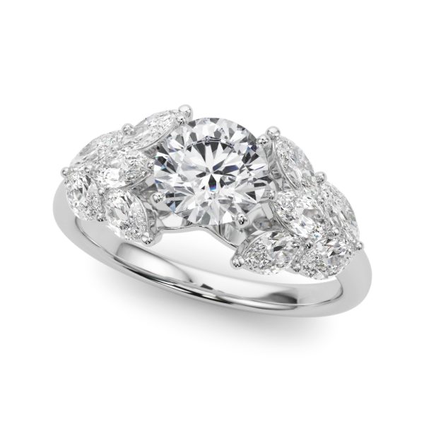 MQ SIDE STONES ENGAGEMENT RING