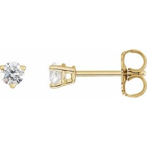 14K Yellow 1/4 CTW Natural Diamond Earrings