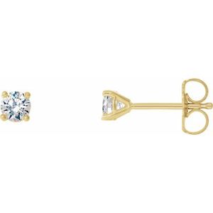 14K Yellow 1/4 CTW Lab-Grown Diamond 4-Prong Stud Earrings