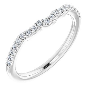 14K White 1/4 CTW Natural Diamond Matching Band