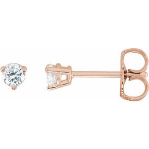 14K Rose 1/5 CTW Natural Diamond Earrings