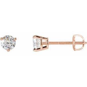 14K Rose 1/2 CTW Lab-Grown Diamond  Earrings