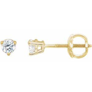 14K Yellow 1/5 CTW Natural Diamond Earrings