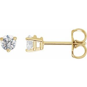 14K Yellow 1/3 CTW Natural Diamond Earrings