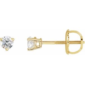 14K Yellow .06 CTW Natural Diamond Earrings