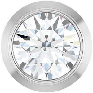 14K White 1/10 CT Natural Diamond Slide Pendant