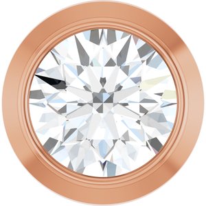 14K Rose 1/10 CT Lab-Grown Diamond Slide Pendant