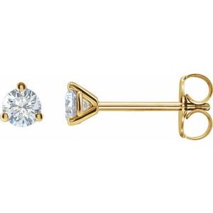 14K Yellow 1/4  CTW Lab-Grown Diamond Stud Earrings