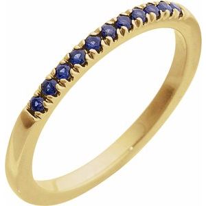 14K Yellow Natural Blue Sapphire Ring