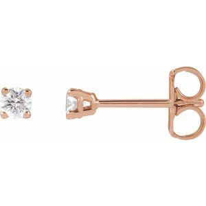 14K Rose 1/6 CTW Lab-Grown Diamond Stud Earrings