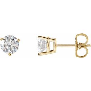 14K Yellow 1 CTW Natural Diamond Earrings