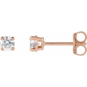 14K Rose 1/3 CTW Lab-Grown Diamond Stud Earrings