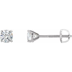14K White 3/4 CTW Natural Diamond Cocktail-Style Earrings