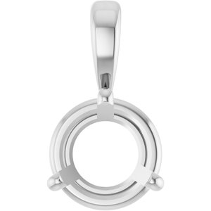 14K White 1 CT Lab-Grown Diamond Pendant