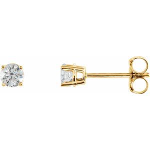 14K Yellow 1/3 CTW Natural Diamond Stud Earrings