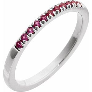Sterling Silver Natural Ruby Ring