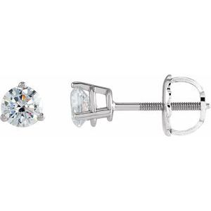 Platinum 3/8 CTW Natural Diamond Earrings