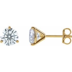 14K Yellow 1 1/2 CTW Lab-Grown Diamond Stud Earrings