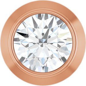 14K Rose .06 CT Natural Diamond Slide Pendant