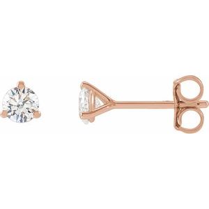 14K Rose 1/6 CTW Lab-Grown Diamond Stud Earrings