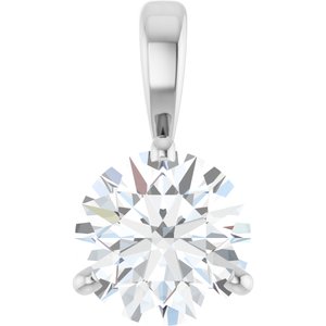 Platinum Lab-Grown Moissanite Pendant