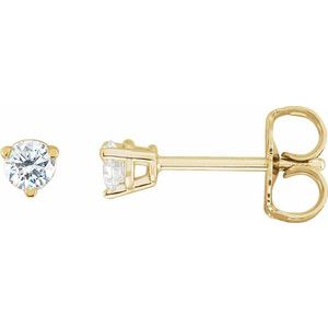14K Yellow 1/5 CTW Natural Diamond Earrings
